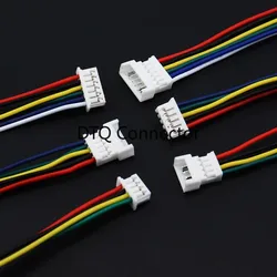 10Pairs JST 1.25 Male Female Wire Connector Pitch 1.25mm 2P 3P 4P 5P 6P JST Plug Jack Terminal Cable Connector Length 10CM