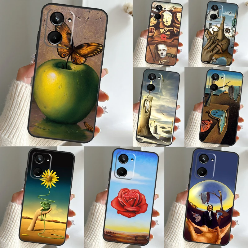 Salvador Dali Painting Case For Realme 10 Pro Plus 8 9 8i 9i GT Neo 5 2T 3T C11 C15 C30 C31 C35 C25s C21Y Cover