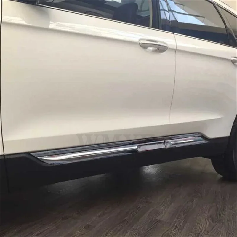 

For Ford Edge 2015 2016 2017 Car Protector Decoration Accessories Style Side Door Edge Strip Body Molding Skirt Moulding Trim