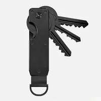 Organiseur de clés compact en métal, porte-clés minimaliste, étui pour clés, peut contenir 2 à 6 clés, 6,2 cm 6