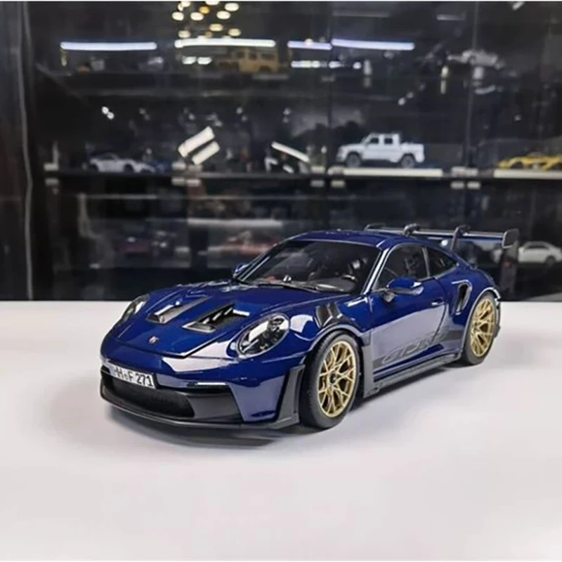 NOREV 1/18 Scale Porsche 911 GT3 RS Sports Car Model Alloy Porsche GT3 RS Green Car Model Collection Decoration Toys for Boys