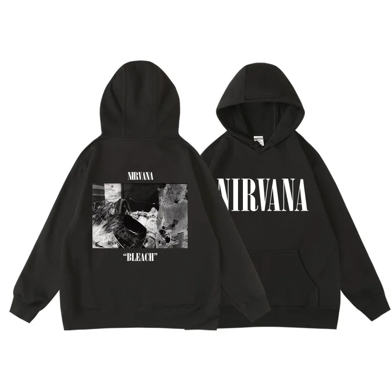 صالح كورت كوبين نيرفانا مطبوعة مقنعين البلوز كنزة قطيفة 2026 الخريف الشتاء الراقية الفاخرة هي لكل من الرجال والنساء