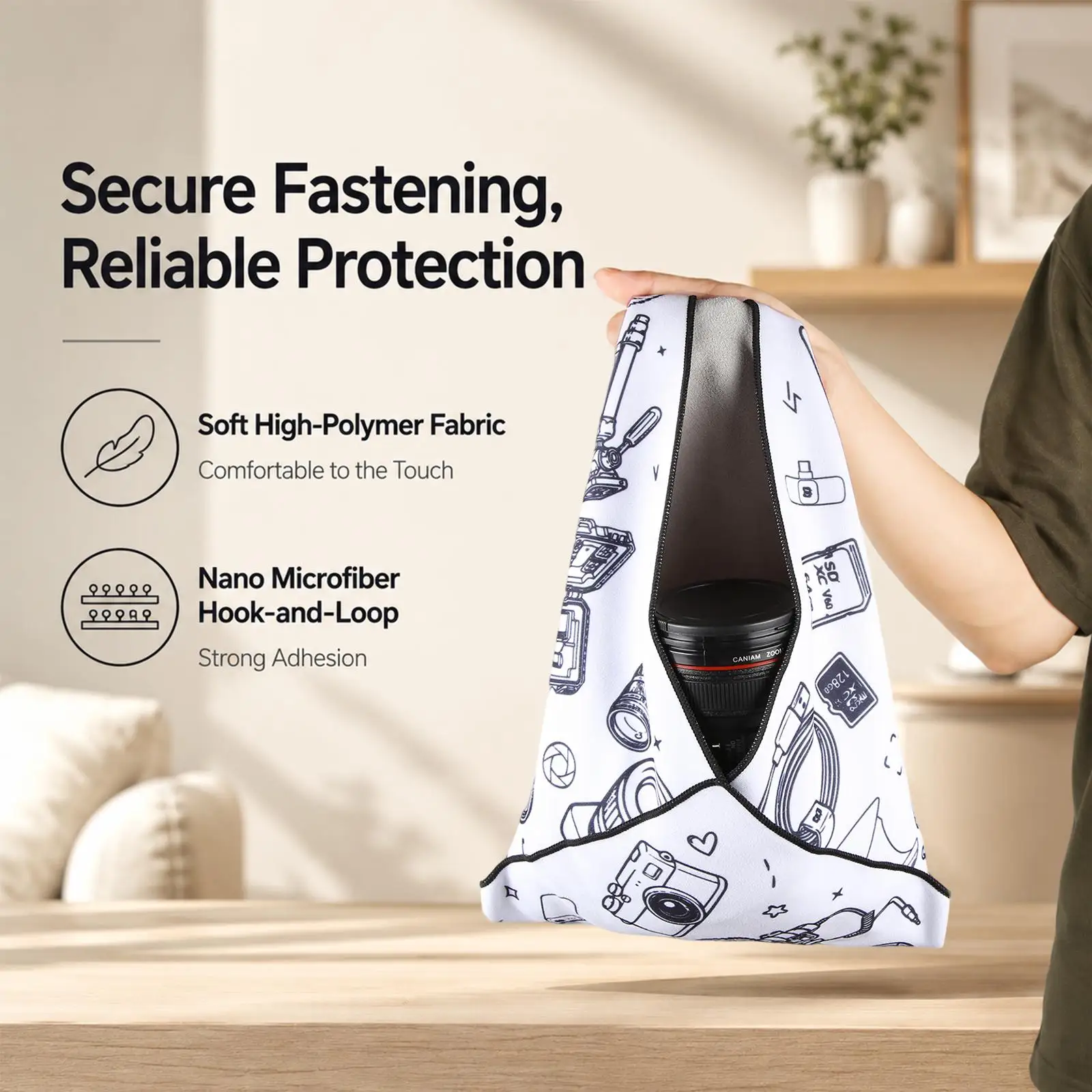 PULUZ 45 X 45cm Camera Wrap Cloth Foldable Microfiber Camera Lens Protective Wrap Camera Bag Storage Cloth