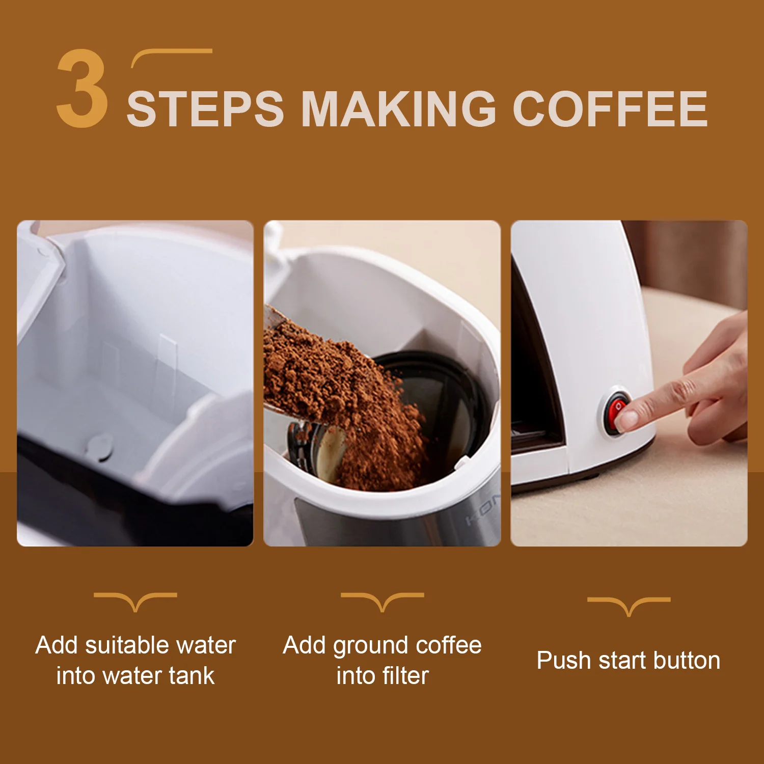 Electric Portable Coffee Maker Automatic Dripping Home Office Multi-function Coffee Machine