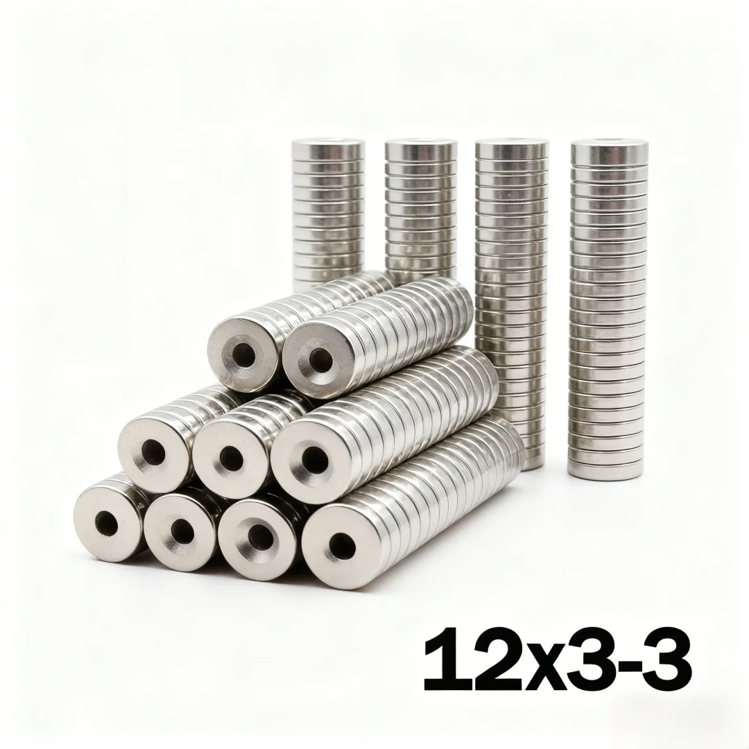 12x3-3mm Super Strong Magnet N35 Round With Holes Magnetic NdFeB Neodymium Magnet Powerful Disc imanes Refrigerator Magnets
