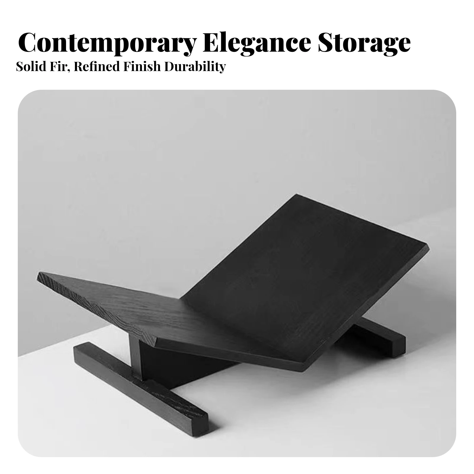 Book Display Stand Solid Wood Tabletop Book Holder Organizer Compact Furniture Robust for Readers, Desk, Reading Corners