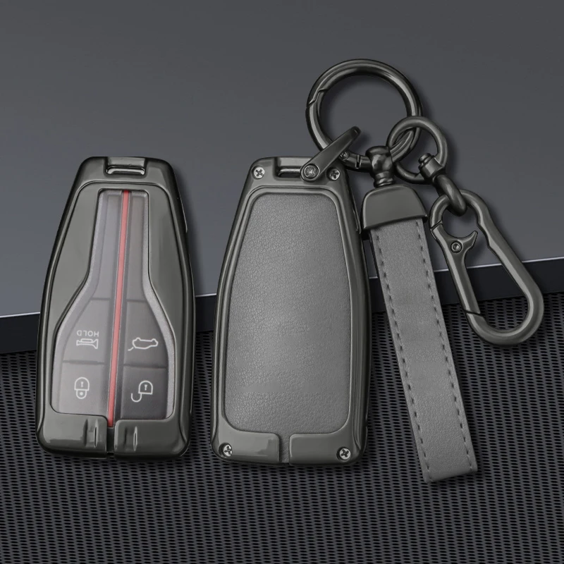 

Zinc Alloy Car Key Case Remote Cover Protective Shell Holder Fob Keychain For Hongqi HS5 HS7 H9 H5 E-HS9 HongQi Car Accessories