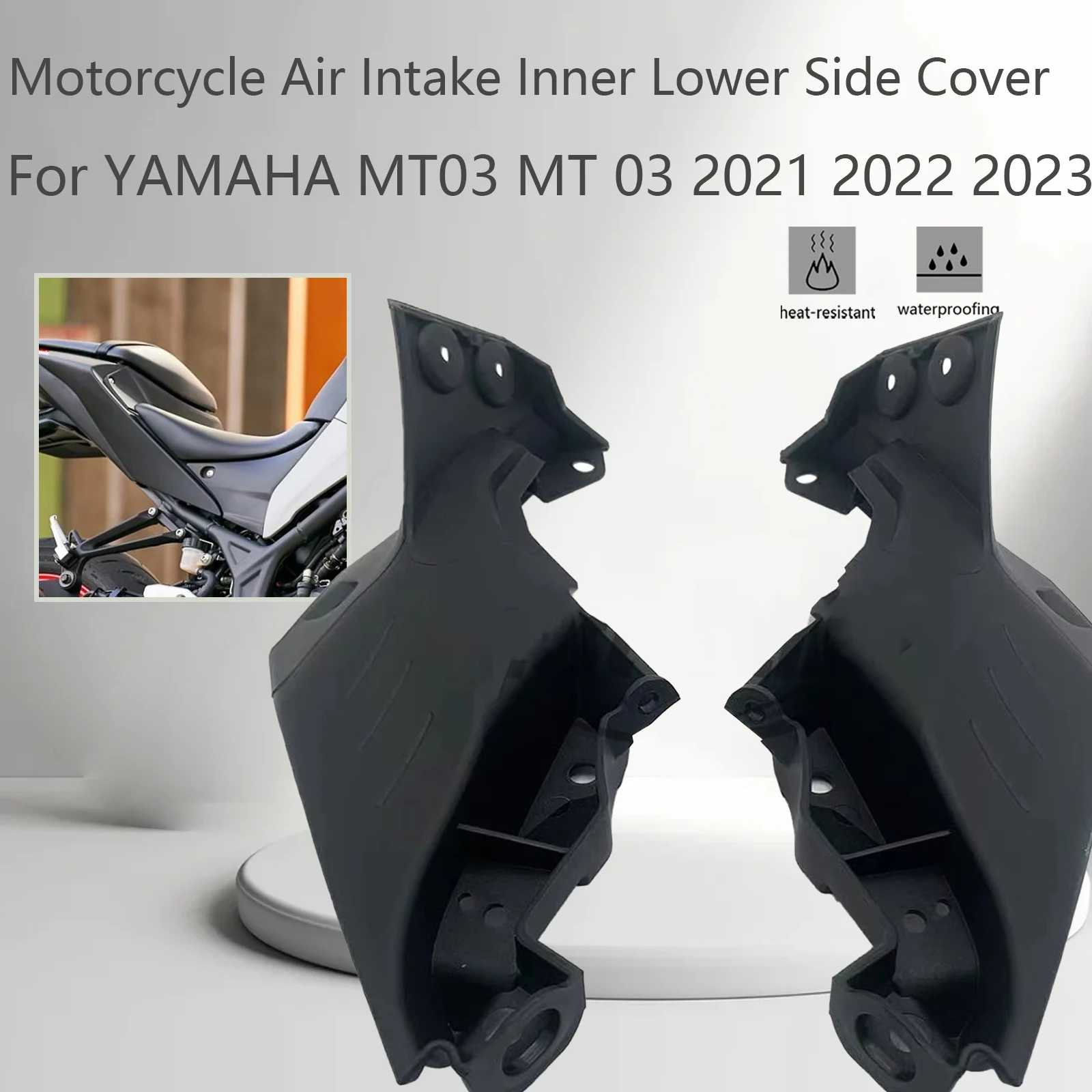 For YAMAHA MT03 MT 03 2021 2022 2023 Motorcycle Air Intake Inner Lower Side Cover Left Right Fairing Protector Accessories