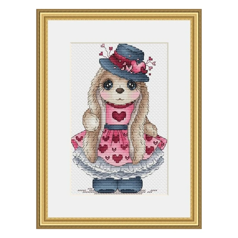 The Cross-Stitch Set 28CT, 18CT, 14CT and 11CT Can Be Selected as the Hand-Made Material Pack of Printed Fabric Saga Red Dress R
