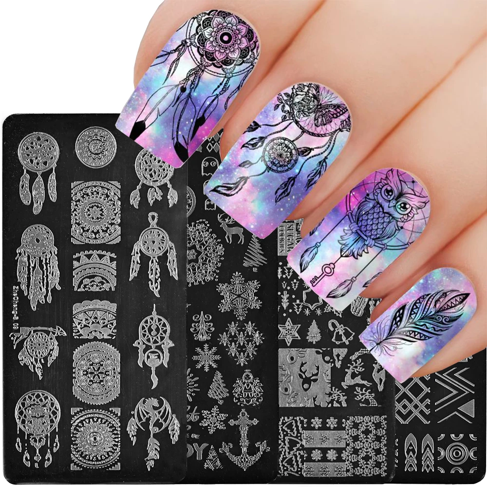 

1Pcs Nail Art Stamp Plate Flower/Dreamcatcher/Geometry Lace Nail Stamping Template Image Plate Stencil 6X12cm DIY Nail Tool*-Y5R