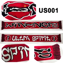 145*20 cm Size Winners Ultra Spirit Scarf Elastic Scarf for Fans Double-faced Knitted US001
