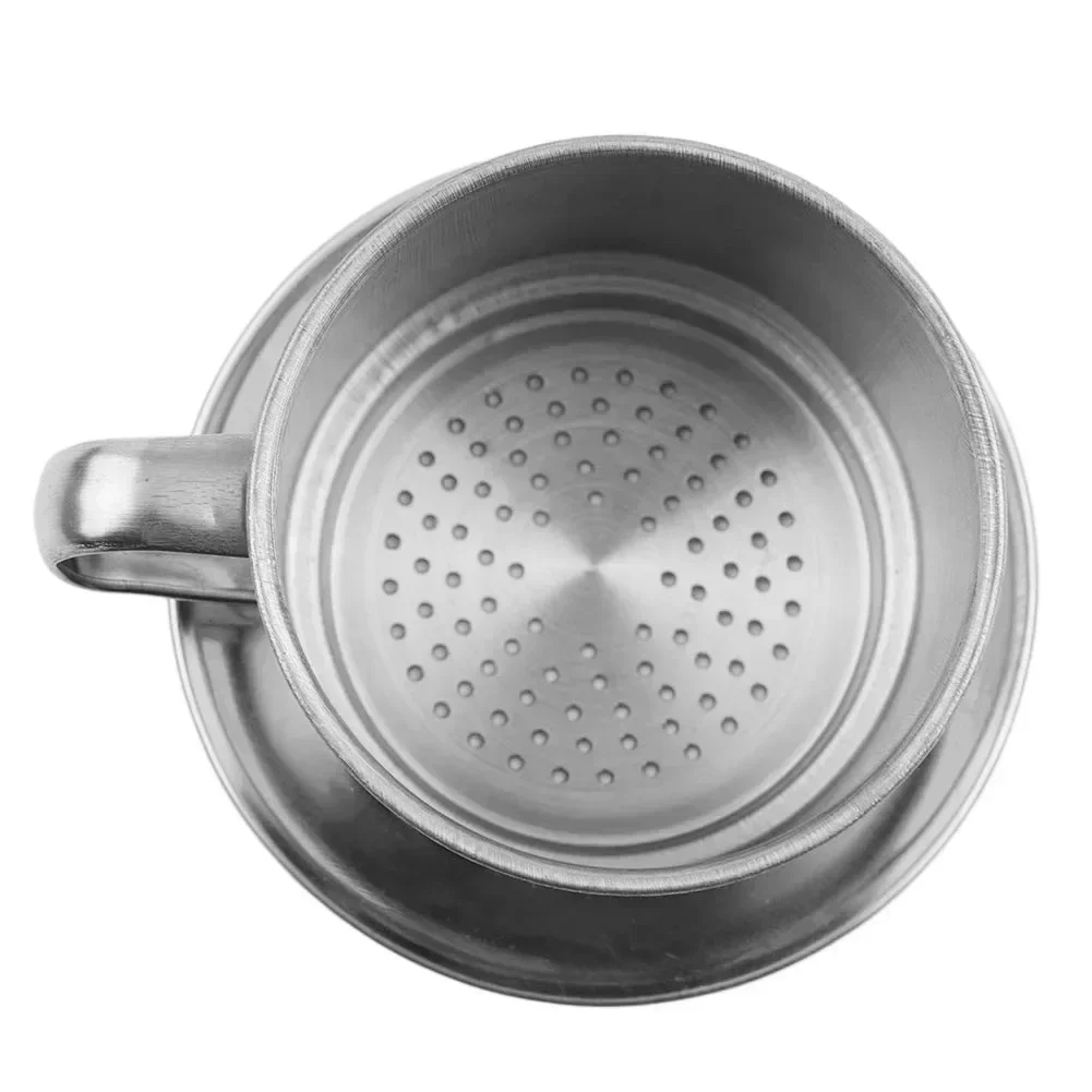 Practical Durable High Quality Hot Sale Coffee Pot Coffee Maker Accessory Stainless Steel Vietnamese Home Silver