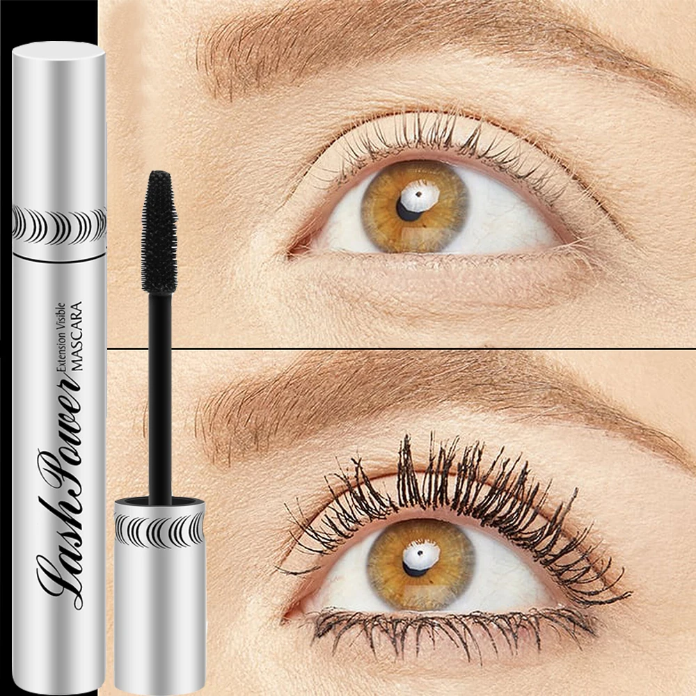 4D Silk Fiber Lash Mascara Curling Volume Black Waterproof Liquid Rimel Fiber Lash Extension Makeup Lengthening тушь для ресниц