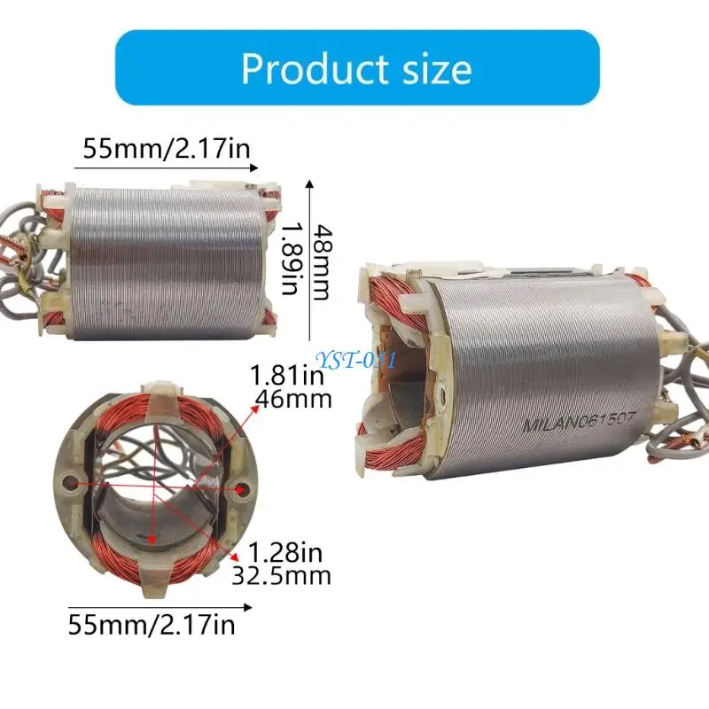 E15A Metal Housing Routers Armatures Stator For 3707 Trim Routers Long Use Reliable Performances Long Last