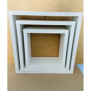 Kit 03 Nischen MDF 30/25/20 cm White Room Badezimmer Küche Küche Baby Kinder Holz Platz Aussteller 8 Hauptverkaufsnischen in MDF - №8