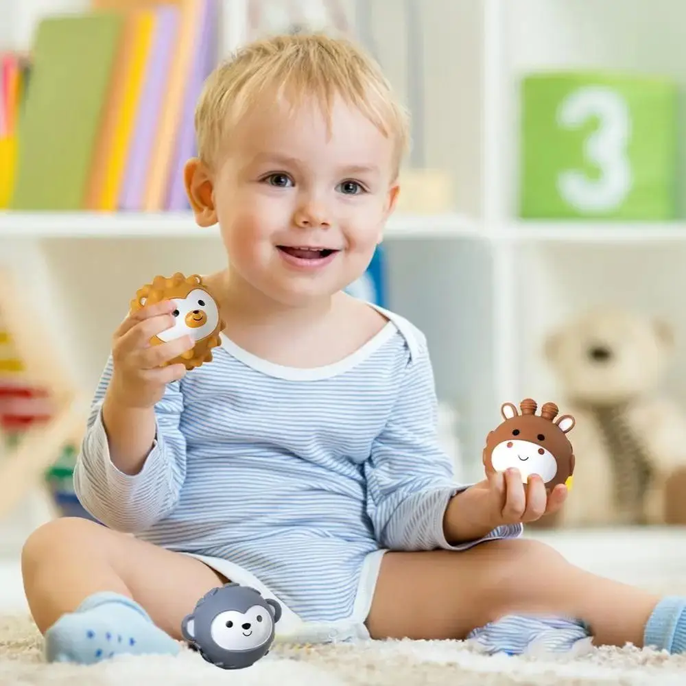 Animal Shapes Toddler Textured Multi-Sensory Toys Sensory Exploration Small Sensory Textured Squeeze Ball Stacked Circle