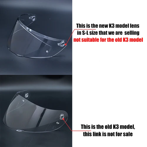Imagen 2 del producto Visera de casco para AGV nuevo K3 E2206 K3 DOT lente de casco de motocicleta visor de parabrisas gafas pantalla accesorios de Mica antivaho