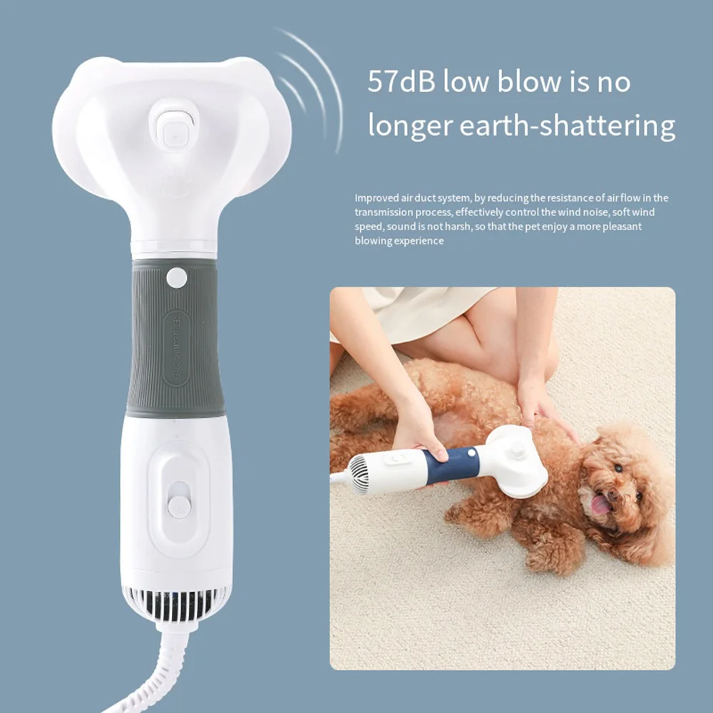 3 in 1 Dog Pet Hair Dryer Pet Hair Blowing Comb Hair Drawing Comb Strong Wind Dog Drying Brush Hair Comb Hair Dryer Hot Air Comb