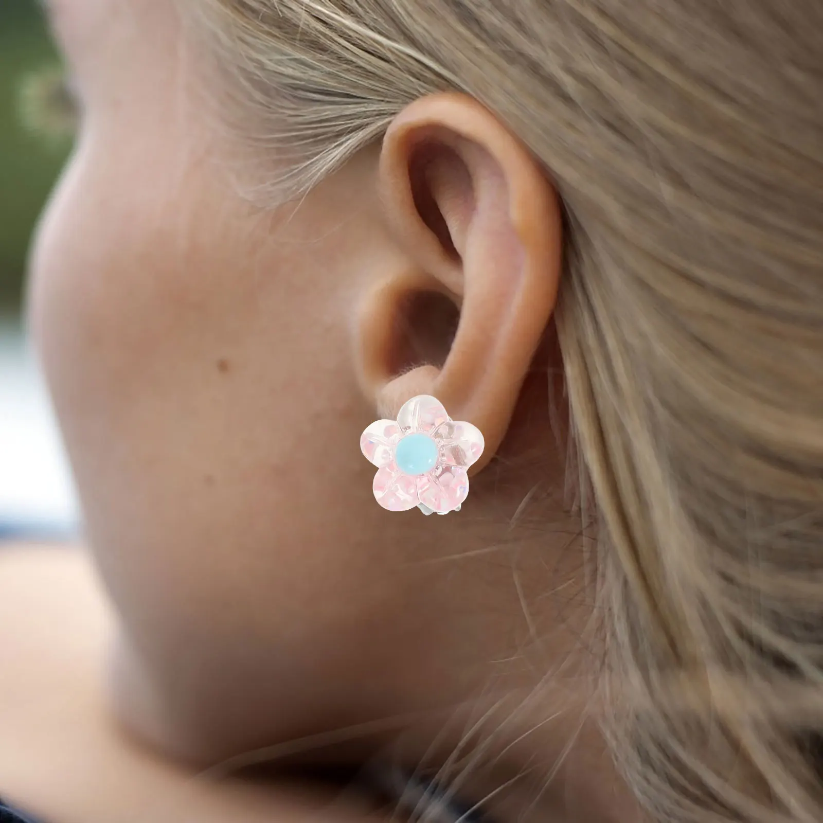 

5 Pairs Lovely Clip on Earrings F Children's Little Girl Cute Cartoon Clips Trendy