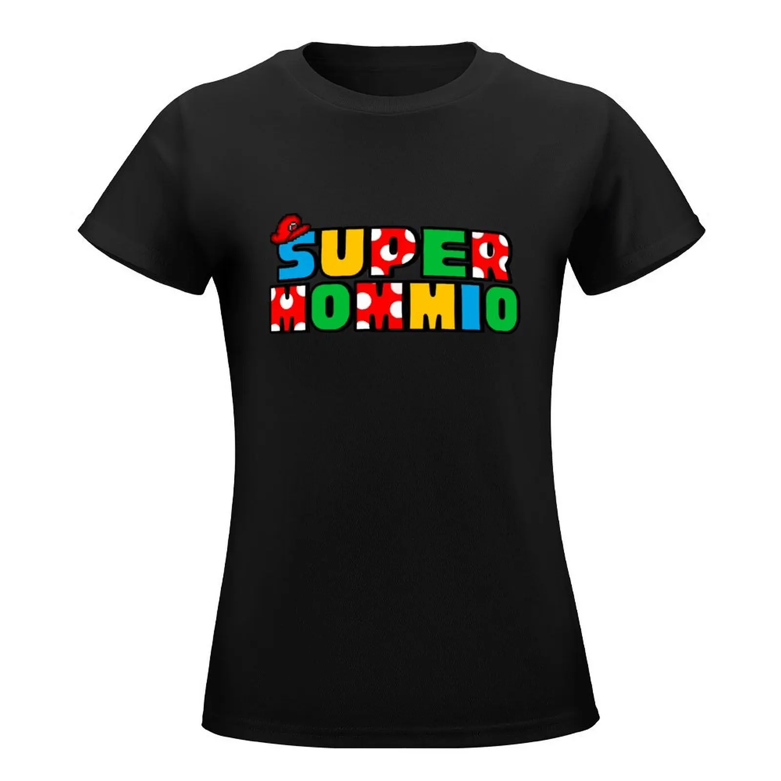 Super Mommio, Funny Mother Gift idea T-Shirt plain heavyweights quick-drying Female clothing t-shirts for Women loose fit