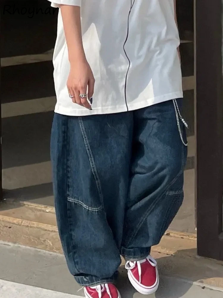 Jeans Women Loose Fashion Wide Leg All-match Streetwear Vintage Chic Solid High Waist Casual Spring Korean Style Simple Trousers