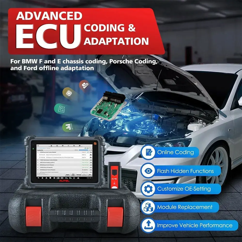 2024 Diagnosis Autel Scanner MaxiCOM MK906PRO TS Complete TPMS Car Bidirectional with ECU Coding Tool Upgrade MS906BT/MS906TS