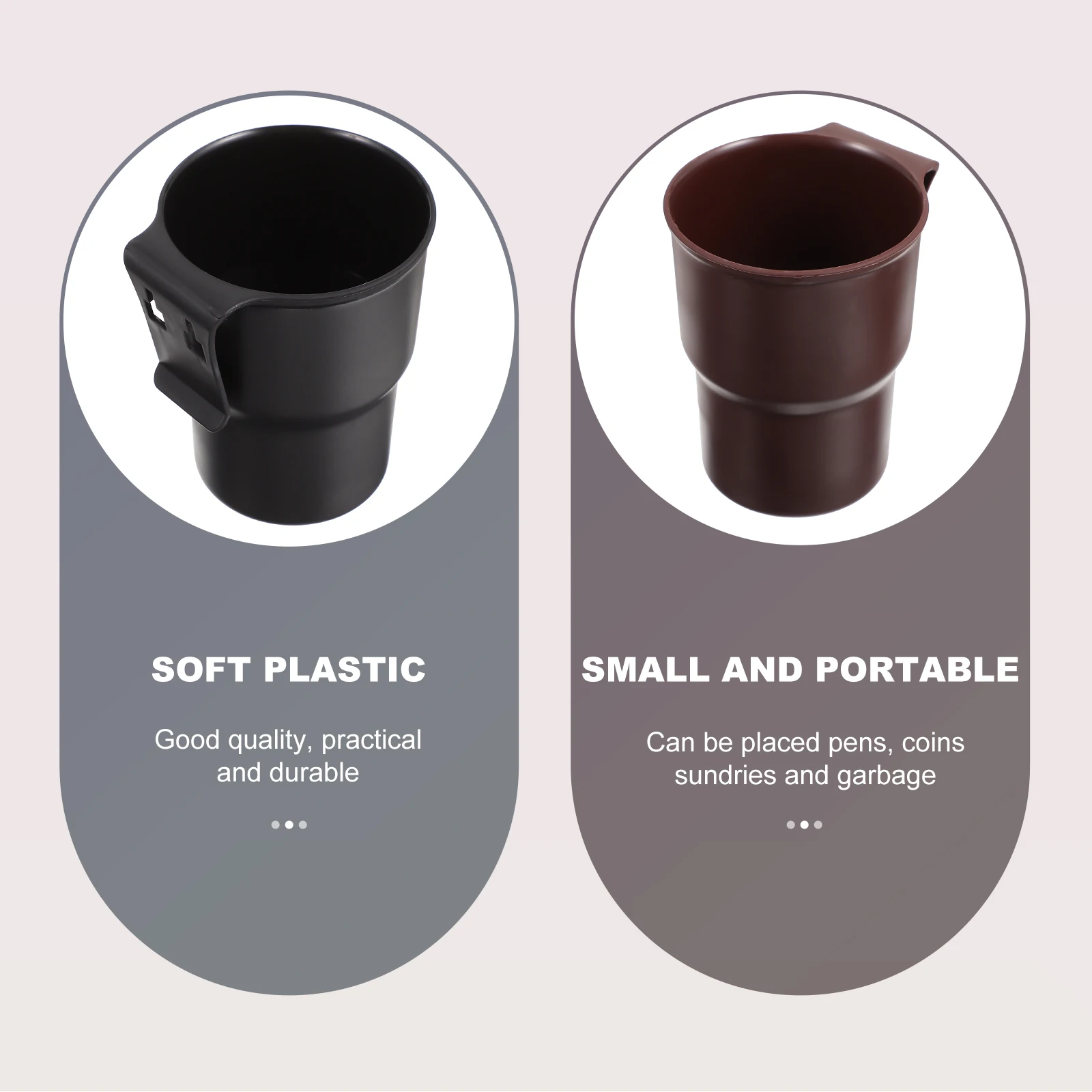 

2Pcs Car Trash Cup Multi-Functional Plastic Storage Bucket Auto Rubbish Holder Vehicle Waste Organizer Garbage Can Car Storage