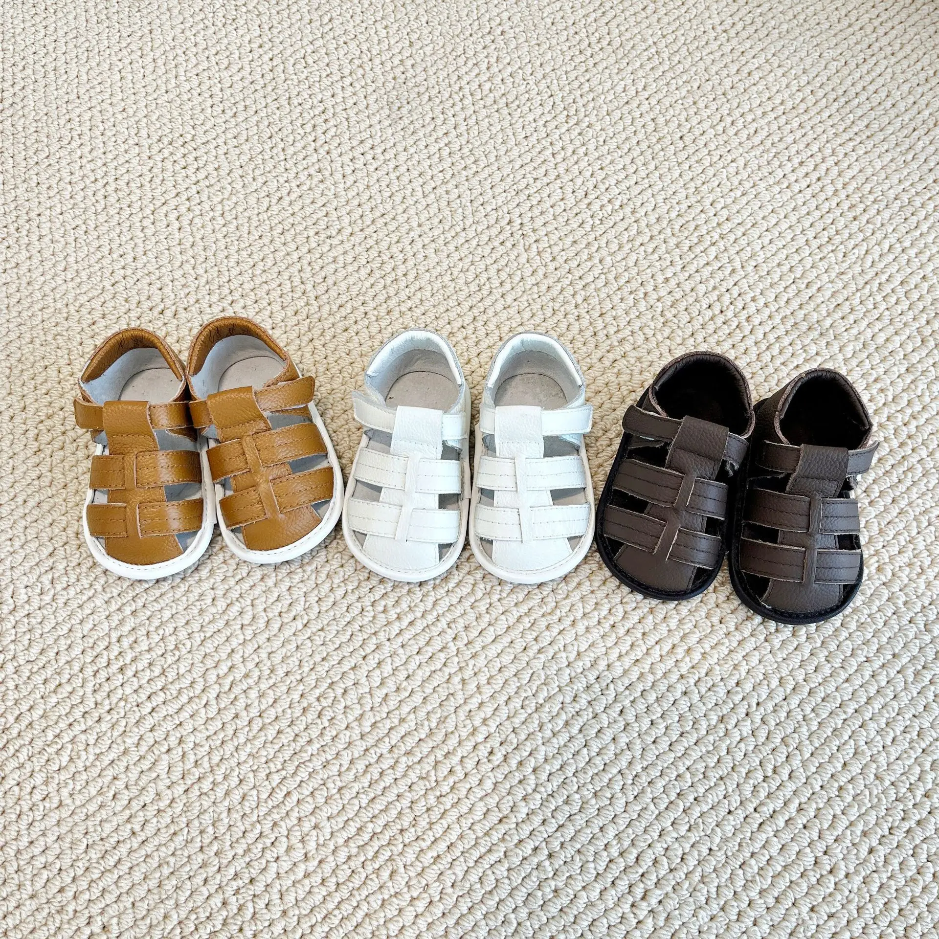 Baby Girls Shoes Sandals Toddler Boys Casual Summer Leather Shoes Newborn Infant Barefoot Shoes Sapato Loafers Kids Items stuff