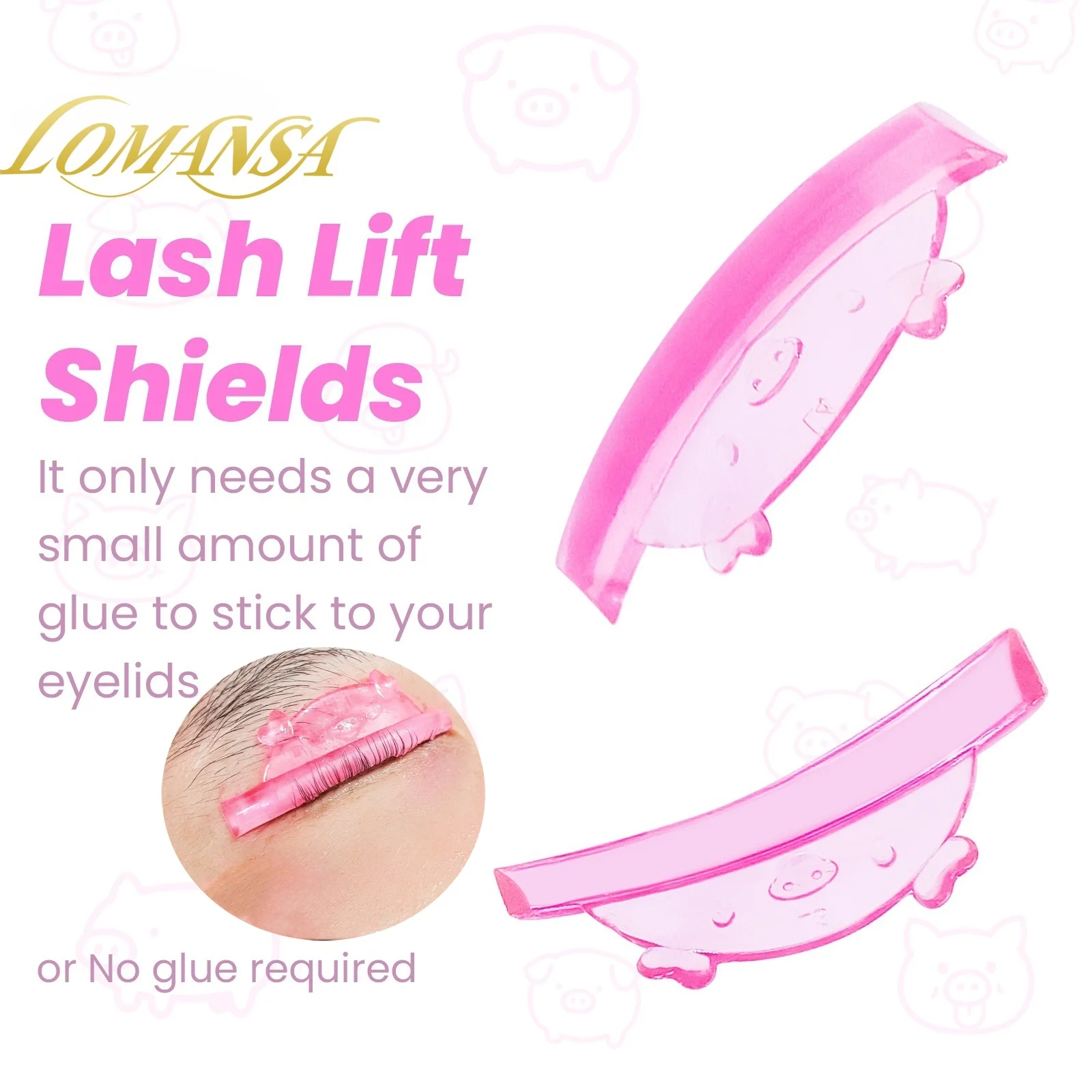 ロマンサ 4ペア Uカール シリコン製 まつげパーマパッド 粘着式まつげロッド シールド リフティング 3Dまつげカーラー アクセサリー メイクアップツール