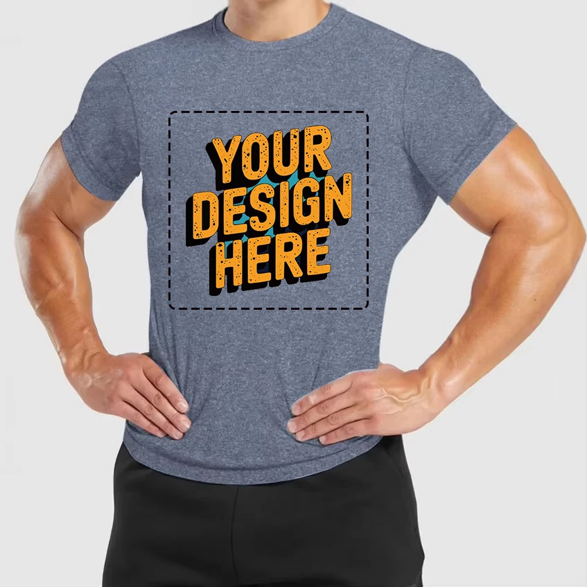 Summer New Men's Quick-drying Crewneck Short-sleeved T-shirt Basketball Training Clothes Running T-shirt Free Custom Your Logo