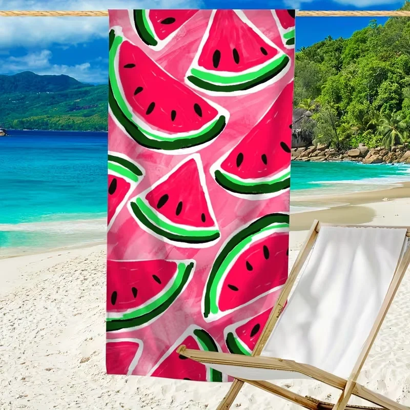 Seaside Purple Sunset Beach Towel Ultra-fine Fiber Soft and Absorbent Lightweight Quick Drying Super Absorbent Towel Pool Towel