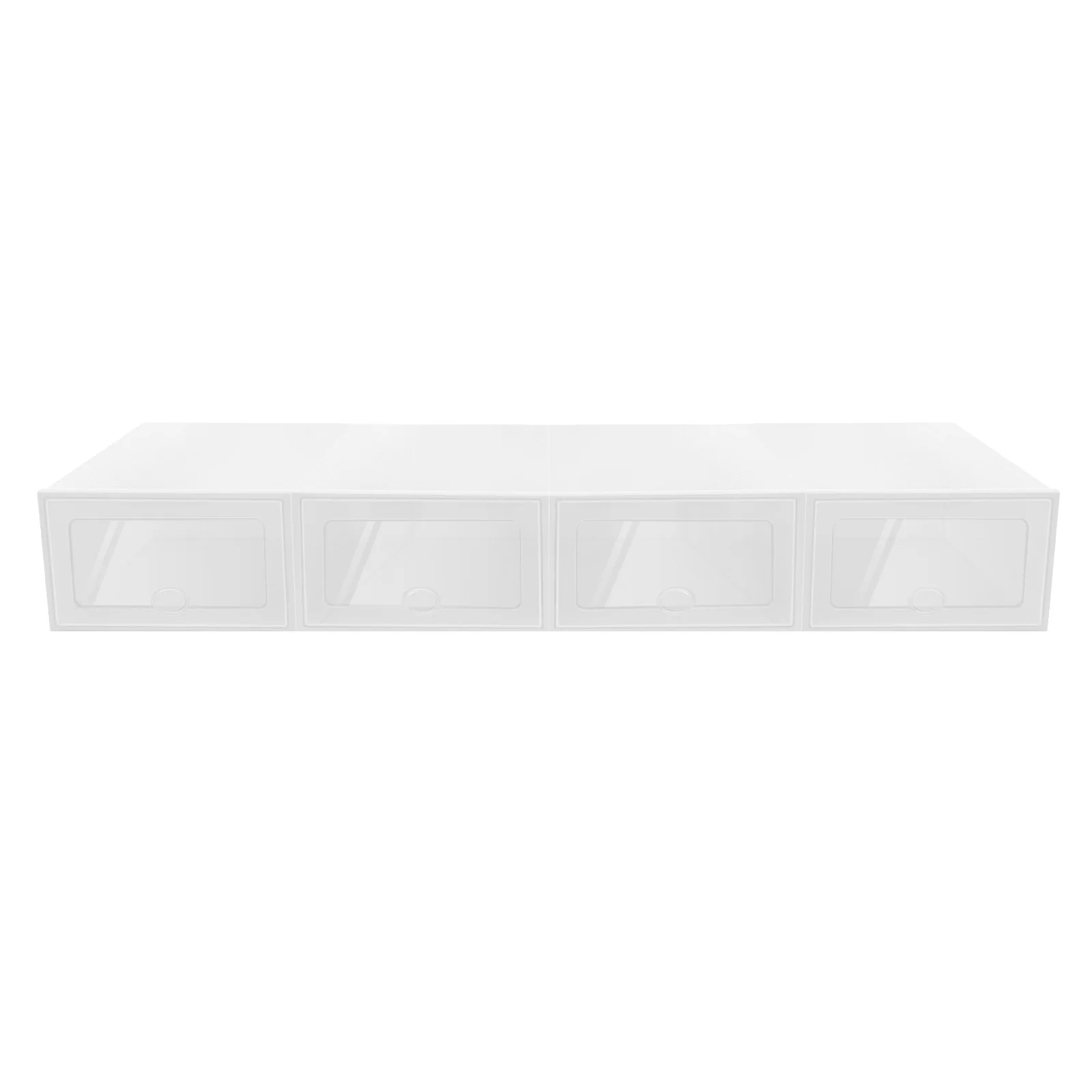 20PCS Foldable Shoe Box Transparent Plastic Shoes Storage Case DIY Dustproof Home Storage Container 32.6*24*14cm/12.83*9.45*5.51