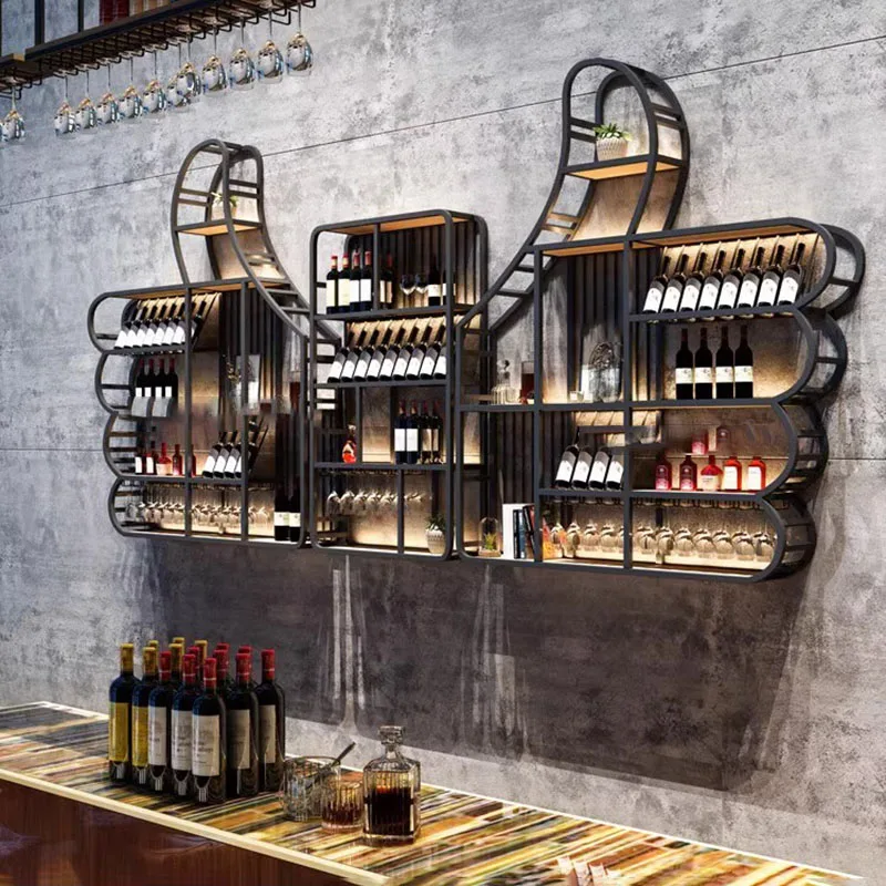 Sets Commercial Wine Cabinets Wall Mounted Industrial Display Small Wine Racks Storage Modern Armario Para Vinos Home Equipment