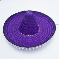 Summer Mexican Party Hat Colorful Wide Brim Straw Hats Men Women Summer Outdoor Sun Hat Sombrero Halloween Party Decor - Image 5