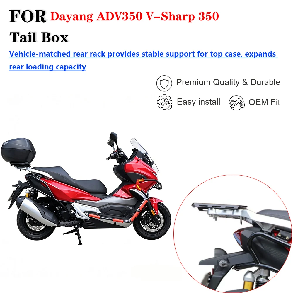 For Dayang ADV350 V‑Sharp 350 Motorcycle Rear Tail Box Rack Luggage Bracket Modification Accessories