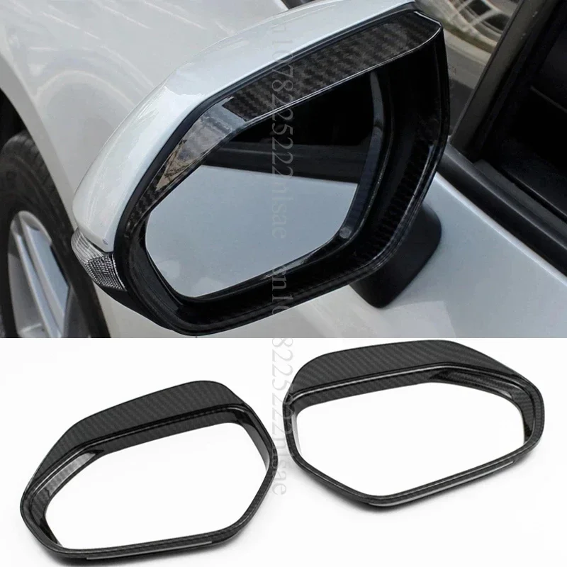 

For Toyota Yaris Cross 2020 2021 2022 2023 Rearview Mirror Cover Rear View Mirrors Rain Eyebrow Frame Trims ABS Car Accessories