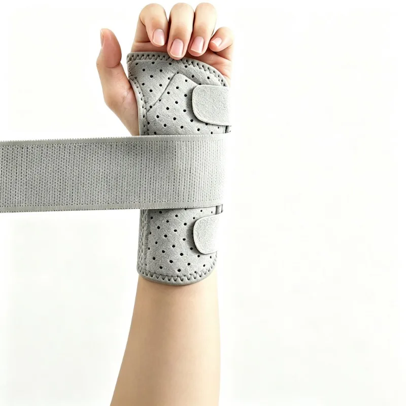 Steel Plate Sports Wrist Brace Adjustable Breathable Mesh Splint Sprain Tendonitis Fitness Compression Wristband Unisex