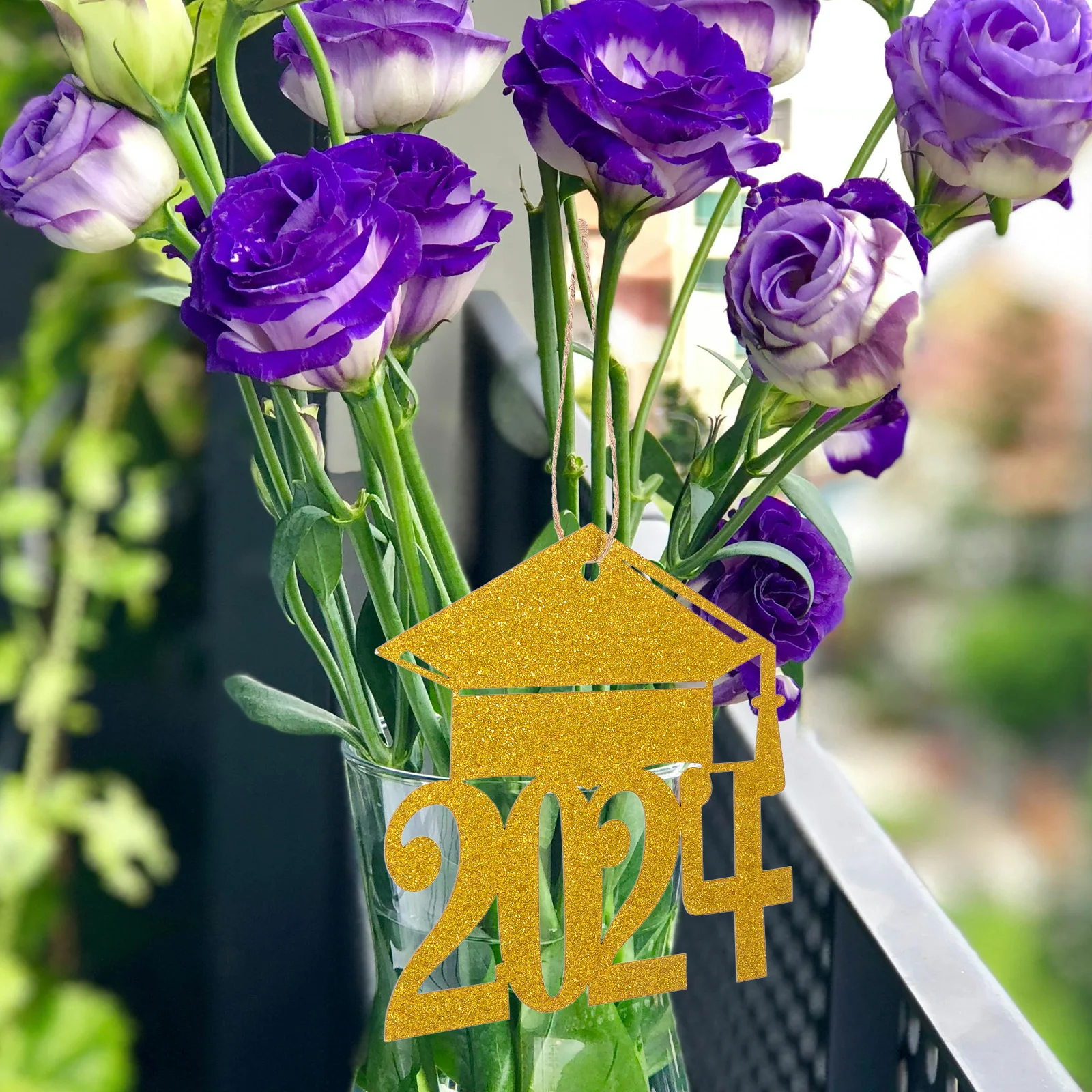 

1Set Graduation Party Vase Hanging Decoration Set 2024 Graduation Cutouts for Vase Wall Centerpiece 2024 Cutouts