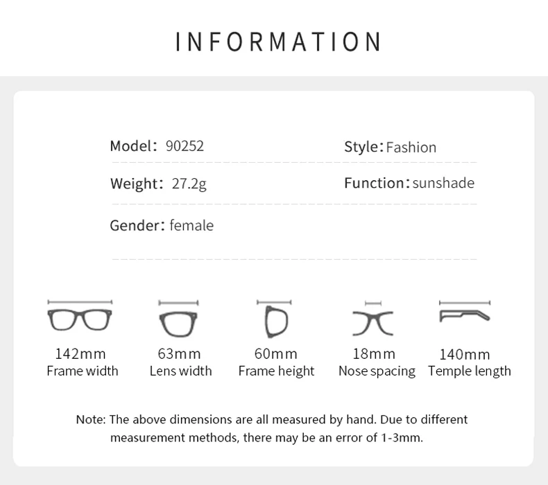Hochwertige rahmenlose Sonnenbrille in neuer Farbverlauf, polygonale Damenbrille mit großem Rahmen 90252 – Detail 6