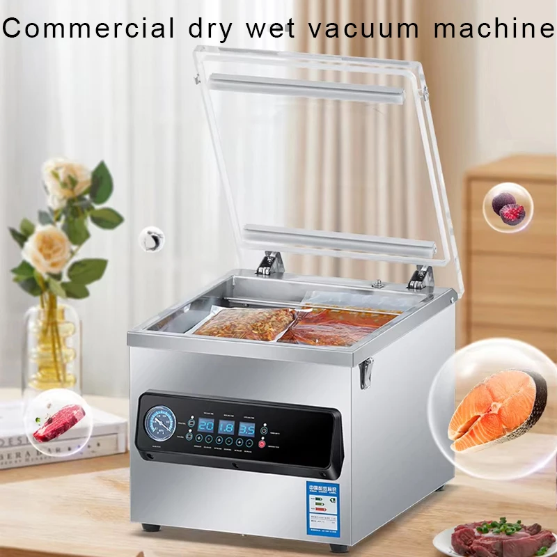 PBOBP Food Vacuum Machine Sealer Packing Machine Wet and Dry Commercial Home Fully Automatic Small Vacuum Compressor Bag Sealer