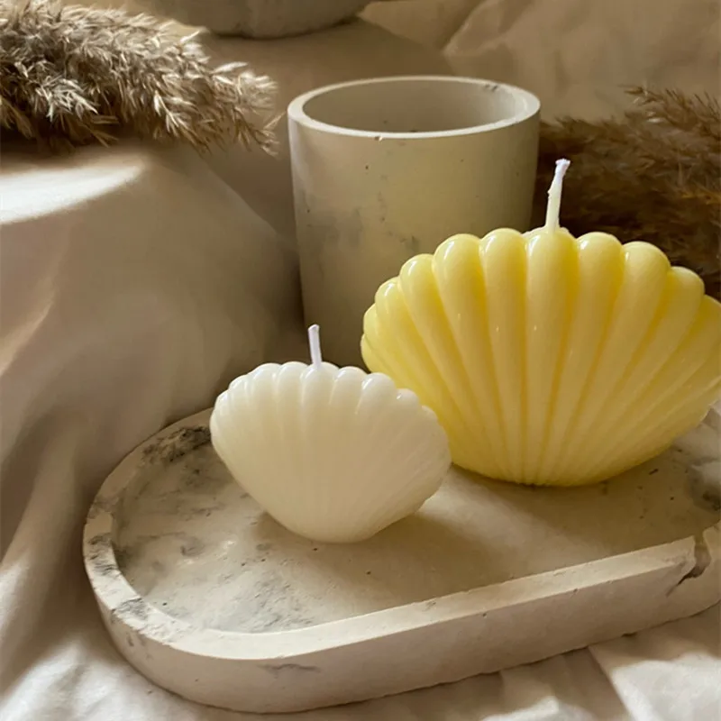 New Shell Candle Silicone Mould DIY Ocean Series Aromatherapy Gypsum Craft Mould Clay Scallop Shape Home Decor Candle Making