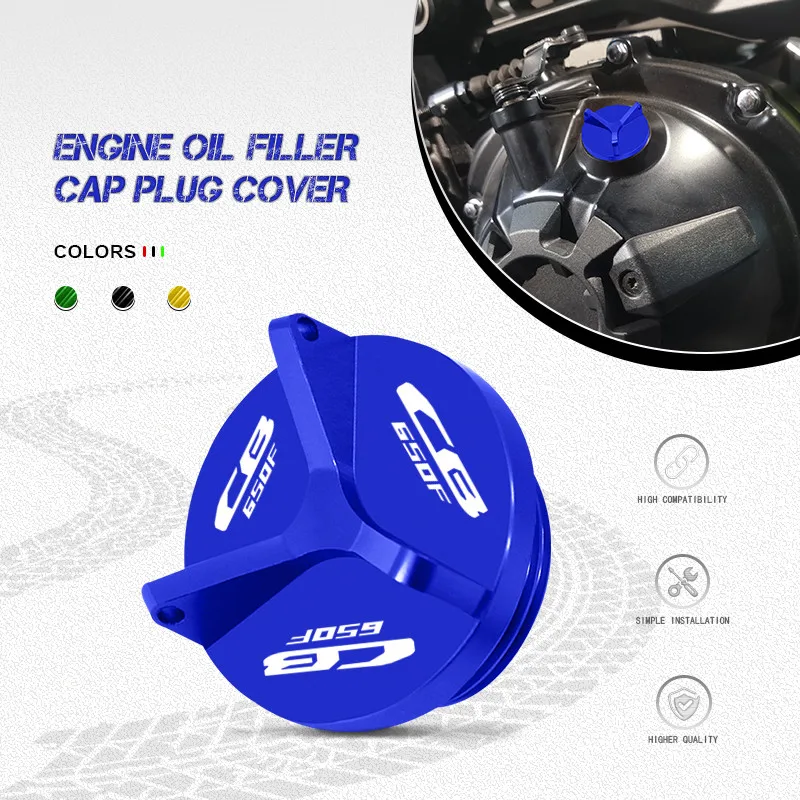 

Motorcycle CNC Accessories Oil Filler Fill Cap Plug Cover For CB650F CBR650F 2013-2023 2024 2025 Engine Oil Cup cb650f cbr650f