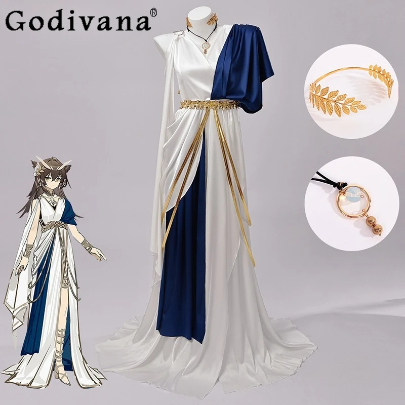 

Tomorrow Ark Cosplay Costume Dress Women's Game Anime Full Dress Set Female Contract Color Halloween Party Cos Dress