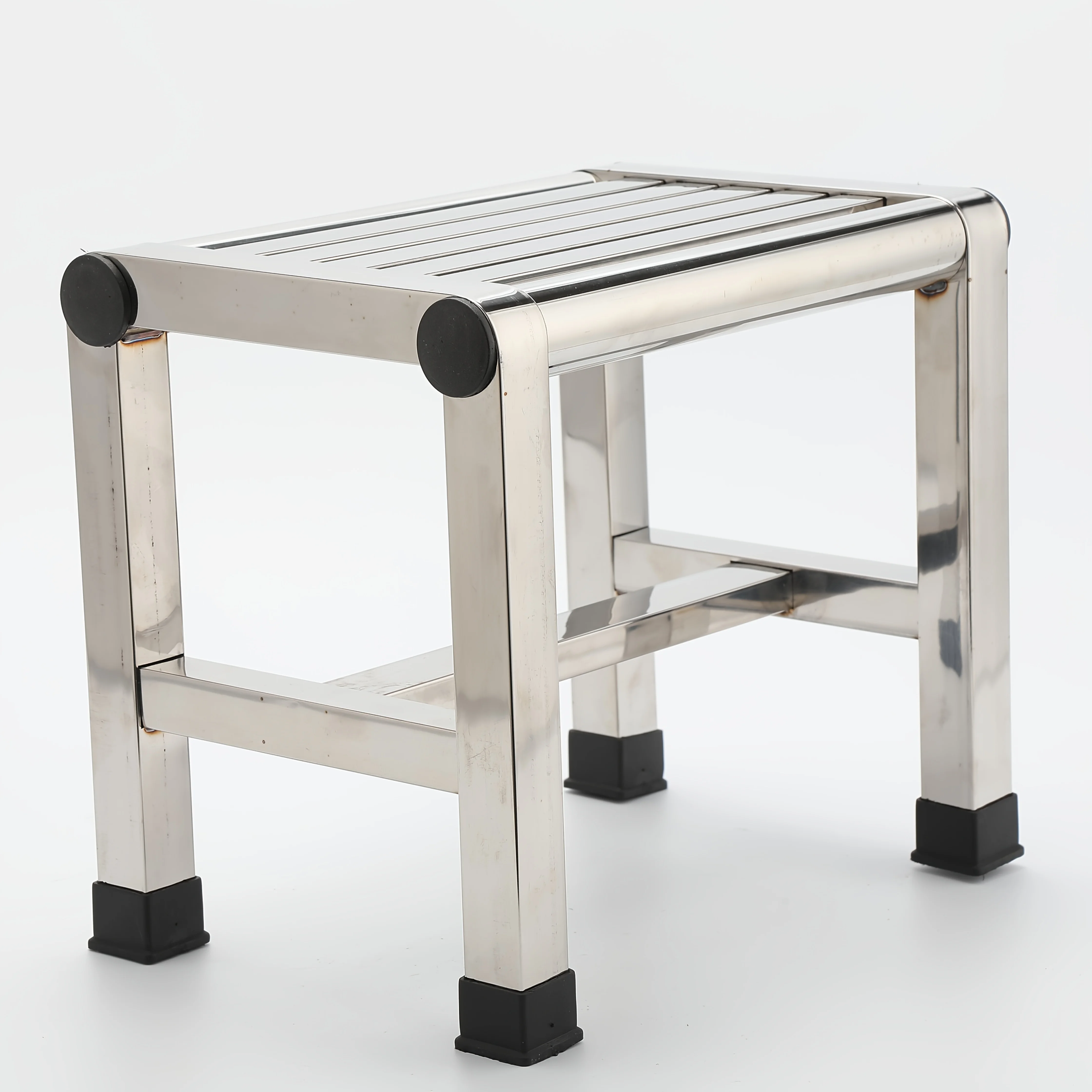 Taburete Cuadrado Resistente para Acampar, de Acero Inoxidable, Impermeable, Antideslizante y Duradero para Uso en Interiores y Exteriores