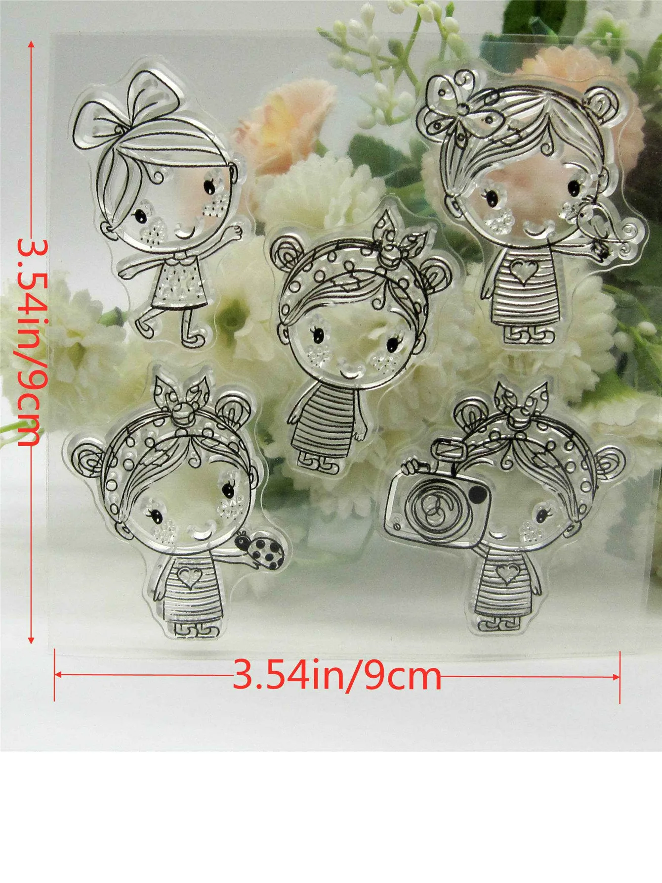 Transparent Silicone Rubber Stamp, Little Girl Band, Metal Die, Sheet Cling, Scrapbooking, DIY Cute Pattern, Photo Album Stamp