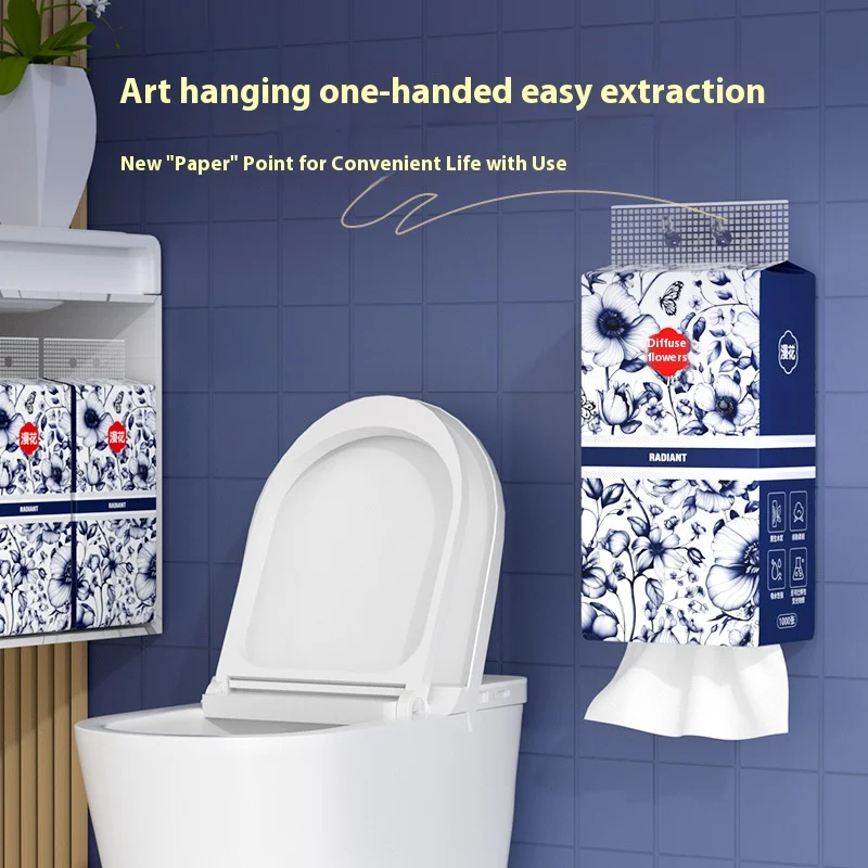 8 مناديل معلقة للوجه منزلية سميكة وموسعة 1000 ورقة ورق رسم منديل ناعم تحميل بأسعار معقولة ورق تواليت #4