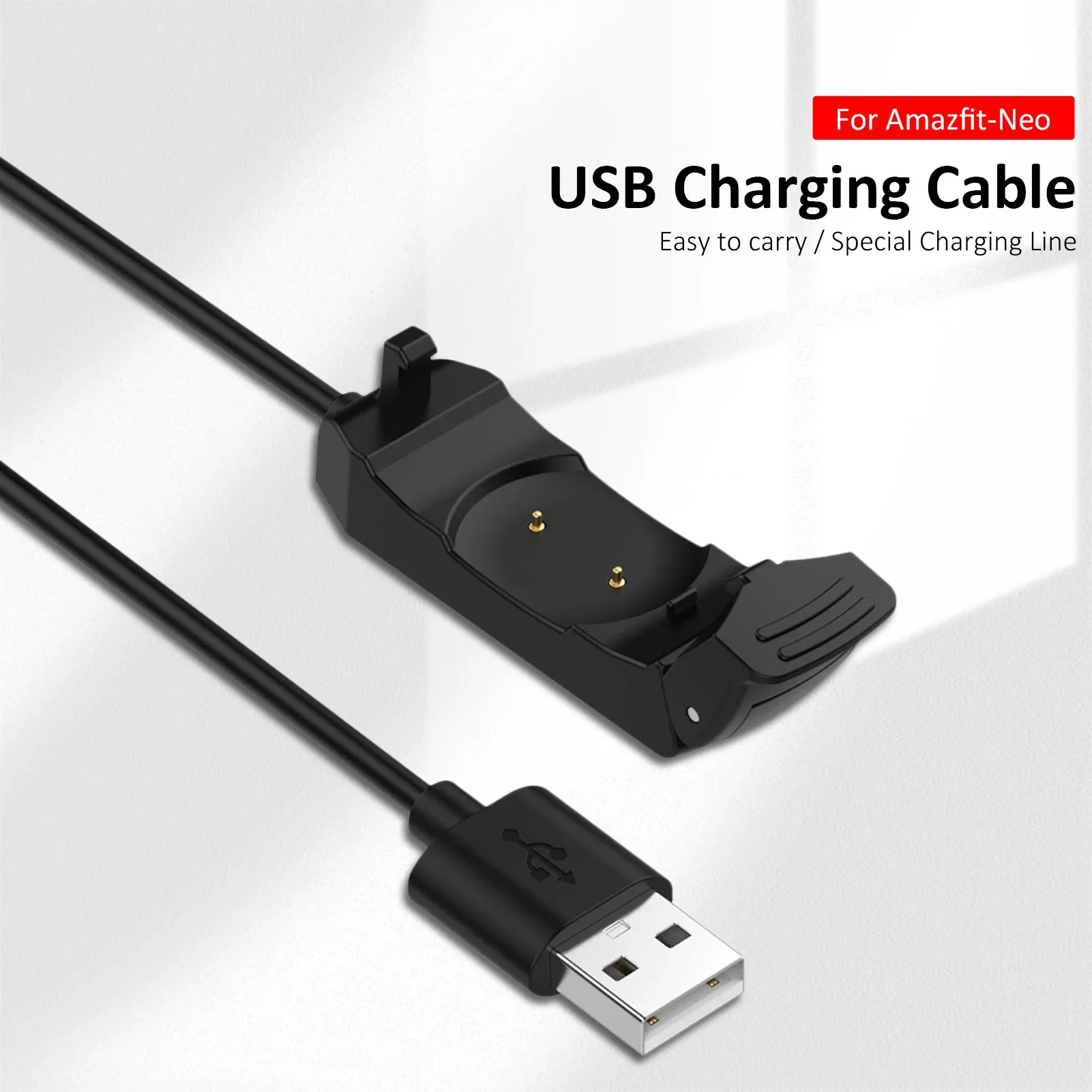 Câble de charge USB S6 pour montre intelligente Amazfit Neo A2001, câble de charge, chargeur, fil d'adaptateur, accessoires