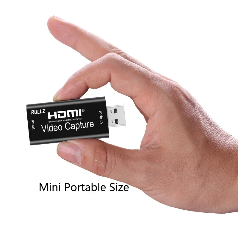 

Rullz Loop out Карта захвата аудио-видео HDMI Записывающая коробка Микрофон в USB 2.0 3.0 Игровая прямая трансляция для PS4 Switch DVD HD Камера