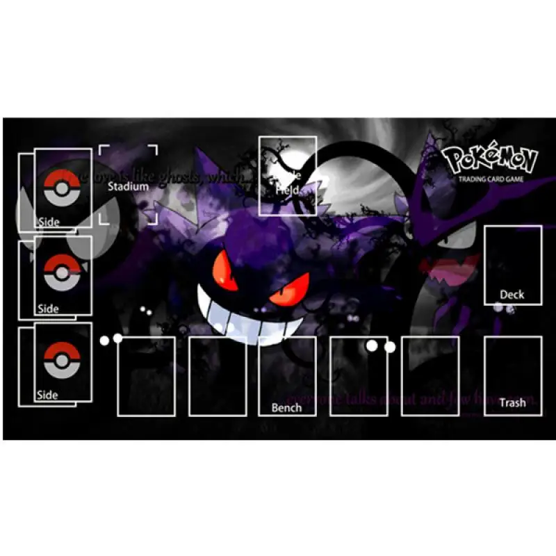 60*35*0.2cm Anime Pokemon GAME PTCG Dedicated Card Playmat Battle Against Gengar Series Hobbies Collection Gifts Toys