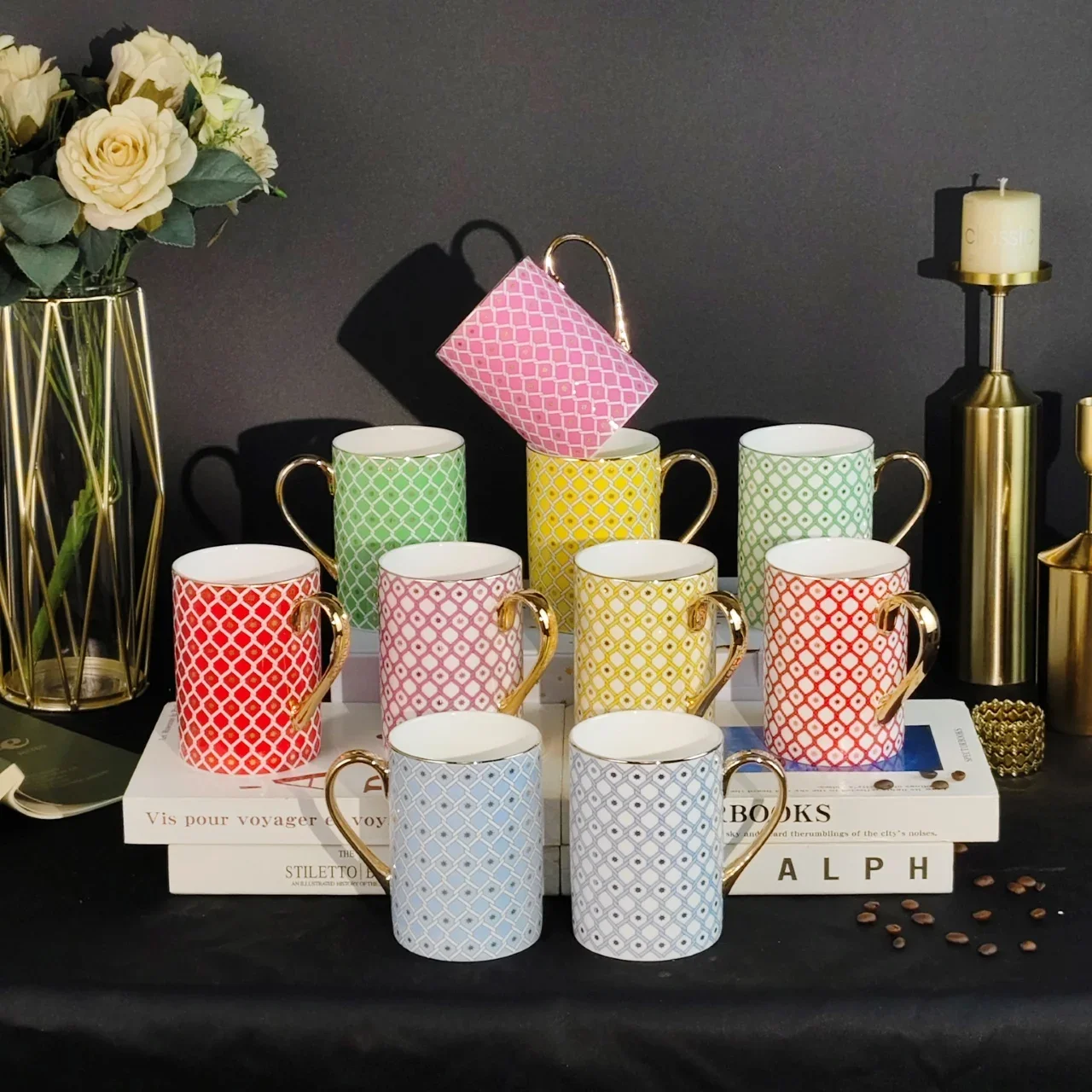 

Керамическая кофейная чашка с логотипом, корейская чашка для завтрака, чашка для завтрака, кухонная чашка, подарочная коробка на день рождения